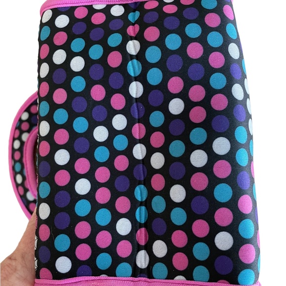 CURVES INSULATED LUNCH BAG Pink Gray Purple Black Turquoise Collapsible - Picture 12 of 14